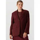 ROUGE EDIT Dames Blazers Roulia Ls Oversized Blazer - Bordeaux - Maat 40
