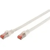 Digitus Patchkabel Cat6 S/FTP 2xRJ45 1.0m weiß Hebelschutz