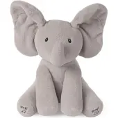 Gund Baby - Geanimeerde Flappy De Olifant - Knuffel - Grijs - 30,5 cm - Nederlands Gesproken
