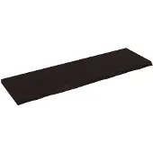vidaXL Wastafelblad 200x60x(2-6) cm behandeld massief hout donkerbruin