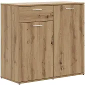 vidaXL Dressoir 80x36x75 cm bewerkt hout artisanaal eikenkleur