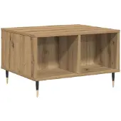 vidaXL Salontafel 60x50x36,5 cm bewerkt hout artisanaal eikenkleur