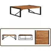 vidaXL Salontafel 100x100x35 cm massief acaciahout