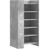 vidaXL Schoenenkast 52x37,5x100 cm bewerkt hout betongrijs