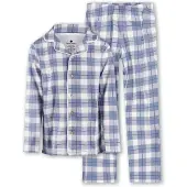 Little label geruite pyjama blauw Jongens Stretchkatoen Klassieke kraag - maat 110/116