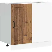 vidaXL Keukenonderkast Lucca, met uitstraling van oud hout, gemaakt van houtvezel