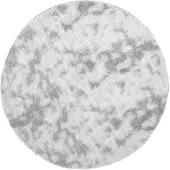 vidaXL Hoogpolig vloerkleed NAVARRA 100x100 cm polyester zilvergrijs