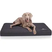 Knuffelwuff orthopedische hondenmat Juna van laser-gewatteerd kunstleer L 78x65cm zwart