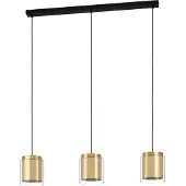 Eglo Lagunitas, zwart, messing, goud, goud, transparant, glas, staal, zwart, voor binnen, IP20
