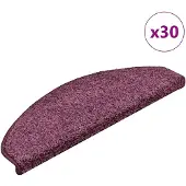vidaXL Trapmatten 30 stuks 65x21x4 cm Donkerpaars Halfrond Groot