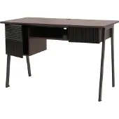 MCW Bureau -O40, kantoortafel computertafel, MDF metaal melamine 78x120x60cm ~ walnootlook