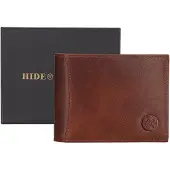 Hide & Stitches Da Vinci Portemonnee Heren - Wallet voor Heren - Portefeuille van 100% Leder - Bruin