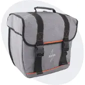 Voltano Enkele Fietstas Afgeschuind Links - Grijs - 22 Liter