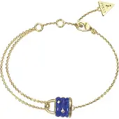 GUESS Jewellery JUBB05413JWYGBLS Armband Goudkleurig - Blauw
