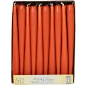 Papstar 50 Kandelaarkaarsen Ø 2,2 cm · 25 cm roestbruin
