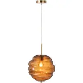 J-Line Hanging lamp honeycomb glass brown