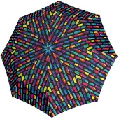 Knirps Paraplu 'A.050' azuur / geel / lila / zwart