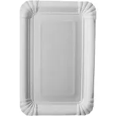 Papstar 25 Borden, karton pure hoekig 13 cm x 20 cm wit
