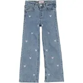 ONLY GIRLS Jeans 'KMGJUICY' blauw / wit