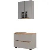 Vicco Badkamermeubelset Marelle Grijs/Artisanaal eiken 2-delig, Model 57524