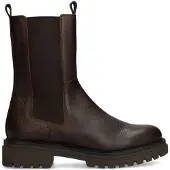 Manfield Bruine leren chelsea boots | Maat 37