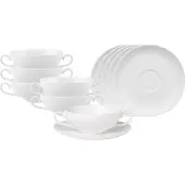 Villeroy & Boch Suppentassen mit Untertassen Royal 200 ml Set van 6