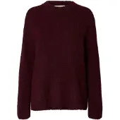Selected Oversized trui 'SLFGabriella' aubergine
