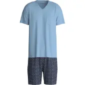 Calida Pyjama kort navy / turquoise / opaal / wit