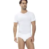 Mey T-shirt met ronde hals Serie Noblesse Wit | Maat 5