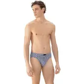 Mey Slip 'Blue Geo' nachtblauw / wit