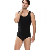 Mey Superior Slim Fit Onderhemd zwart, Effen