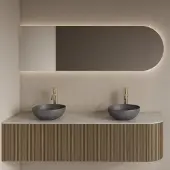 Gliss Design Spiegel zelus links met indirecte led verlichting en verwarming 160x60 cm