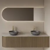 Gliss Design Zelus spiegel ovaal rechts 120x60cm met handsensor