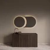 Gliss Design Eris spiegel tweevormig 70 + 100x70cm met handsensor