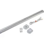 Hera LED-kledingstanglamp met sensor, 100cm LED-Kleiderstangenleuchte, alu / grijs / zink, Slaapkamer, metaal, Modern