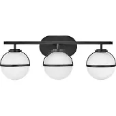 HINKLEY Wandlamp Hollis, dimbaar, zwart, Badkamer, metaal, Wandlamp