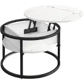 Vicco Marlo Salontafel – 57 x 57 cm Wit marmer