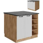 Vicco Fame-Line Keukeneiland – 90 cm met lade, zonder werkblad Wit Landhuis