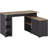 Vicco Rudy Hoekbureau – 135 x 110 cm met planken Antraciet/Artisan