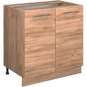 Vicco Fame-Line Keukenonderkast – 80 cm met legplank, WB Antraciet Krachtige eik goud