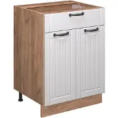 Vicco Fame-Line Keukenonderkast – 60 cm met lade, WB Eik Wit Landhuis