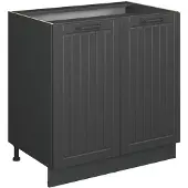 Vicco Fame-Line Wastafelkast – 80 cm met legplank, WB Marmer Donkergrijs