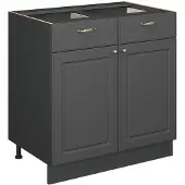 Vicco Fame-Line Keukenonderkast – 80 cm, WB Eik Anthrazit-Gold Landhaus