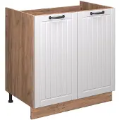 Vicco Fame-Line Wastafelkast – 80 cm, WB Marmer Wit Landhuis