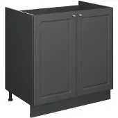 Vicco Fame-Line Wastafelkast – 80 cm, WB Antraciet Anthrazit-Gold Landhaus