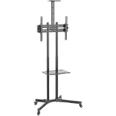 Techly ICA-TR216T Mobiele TV Stand 37-70” tot 50kg verstelbaar 2 planken