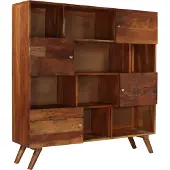 vidaXL Hoge kast 150x40x152 cm massief gerecycled hout