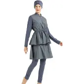 C&City Badpakjurk 'Hijab' duifblauw