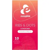 Easyglide Ribs & Dpts Condoms Stimulation & Pleasure 10 stk.