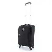 Elle Handbagage Zachte kleine koffer | Trolley - 55x32x20cm - Mode - Zwart - Zwart / Small